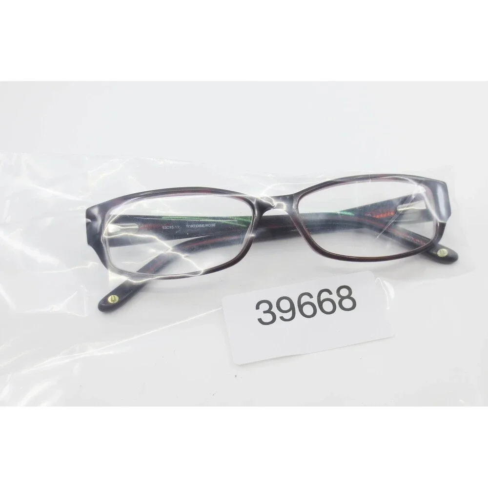 Bulova IRAKI Eyeglasses Tortoise Rose Rectangular Frames 53-15-135 39668